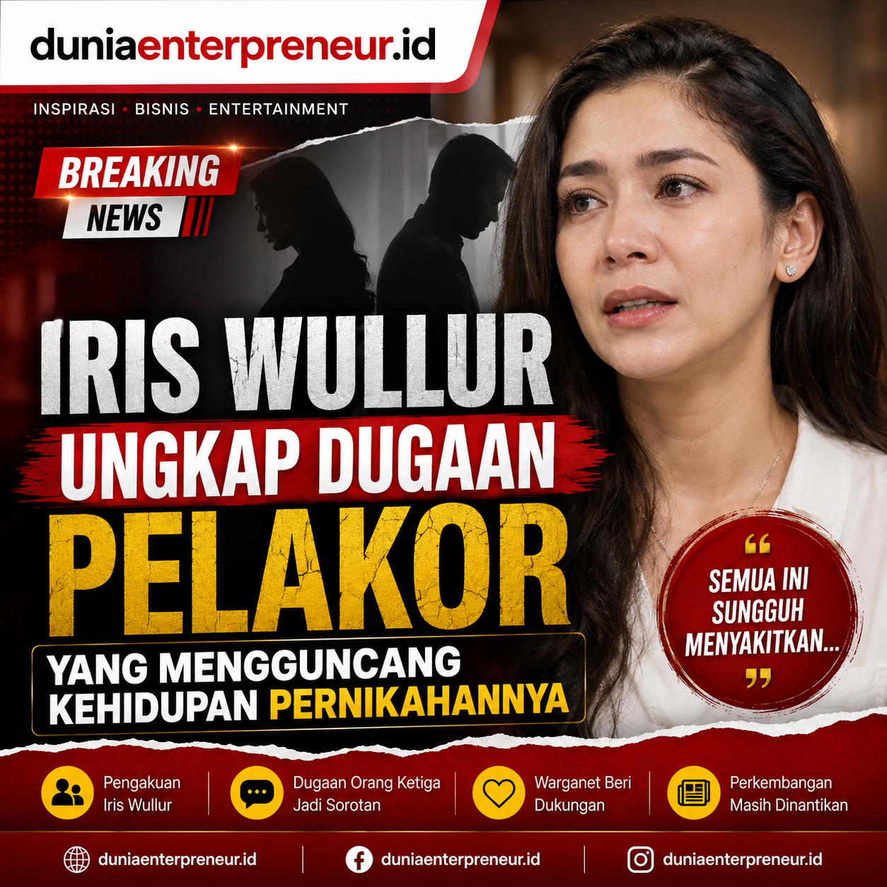 Iris Wullur Ungkap Dugaan Pelakor yang Mengguncang Kehidupan Pernikahannya