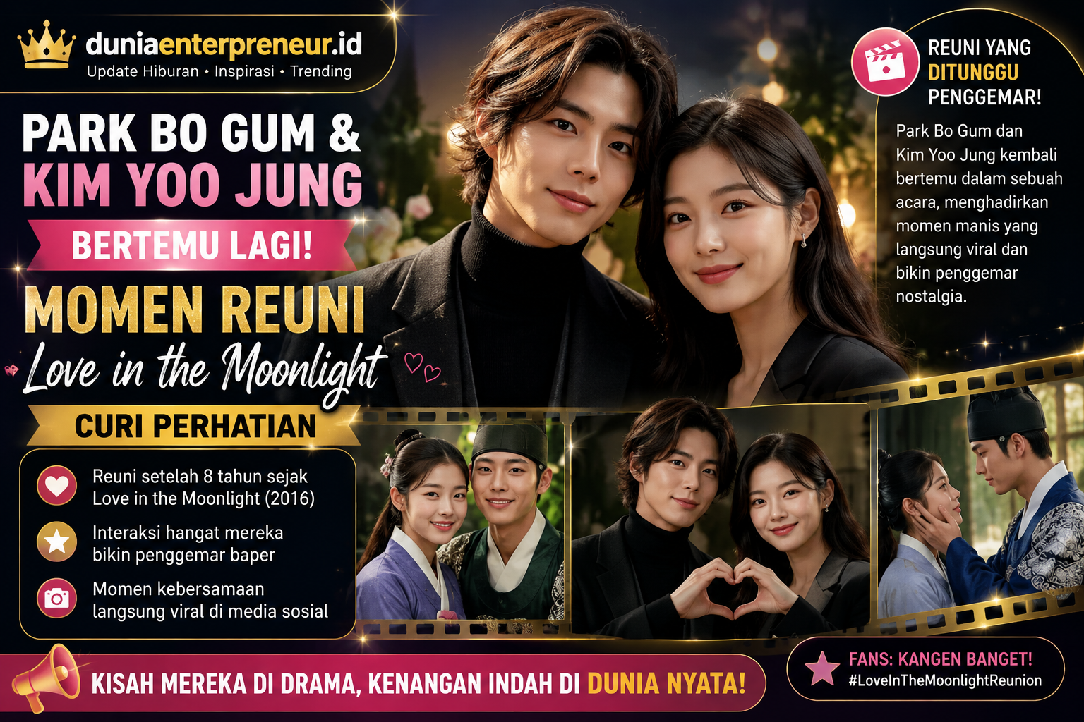 Park Bo Gum dan Kim Yoo Jung Bertemu Lagi, Momen Reuni Love in the Moonlight Curi Perhatian