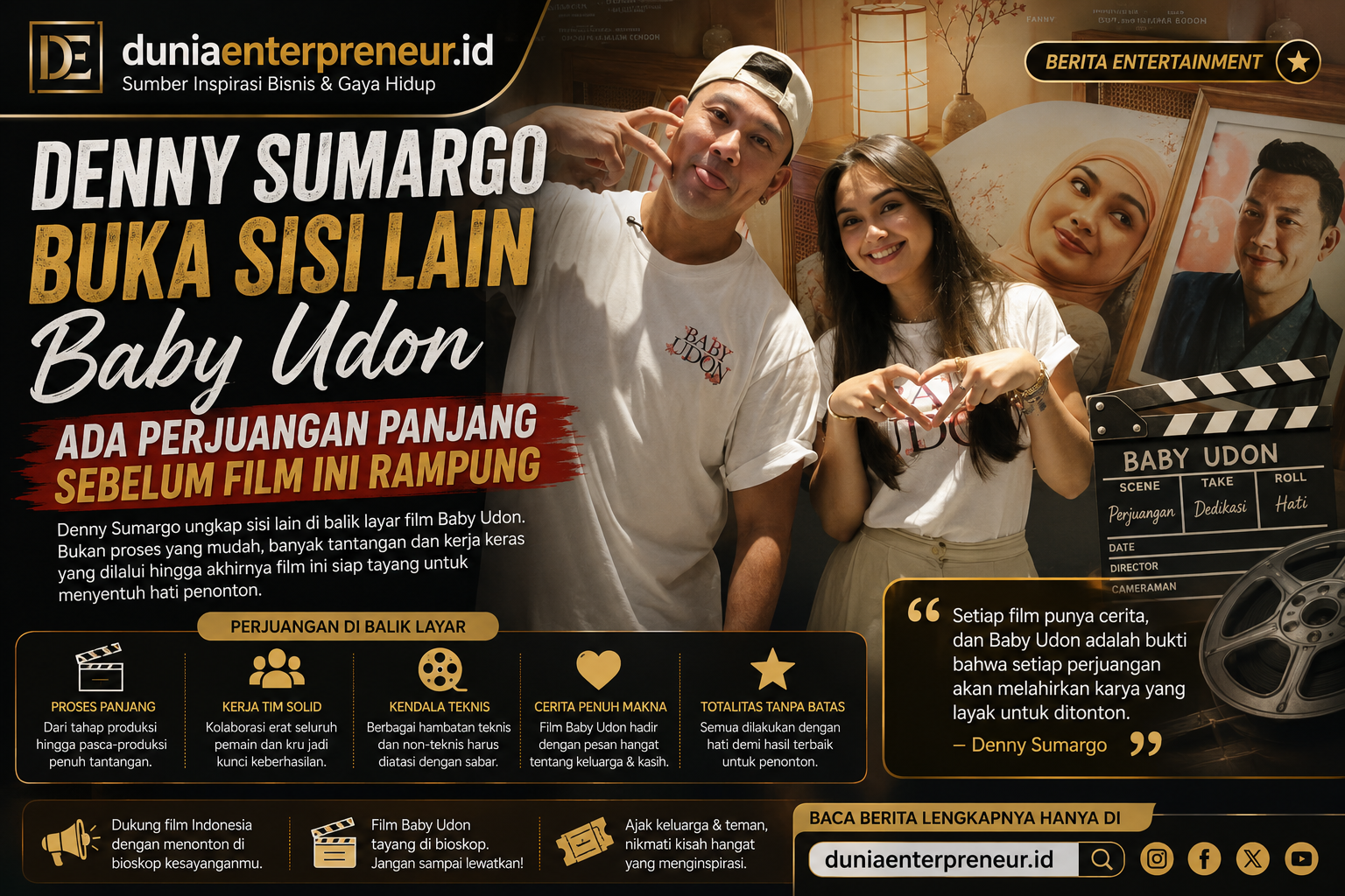 Denny Sumargo Buka Sisi Lain Baby Udon, Ada Perjuangan Panjang Sebelum Film Ini Rampung