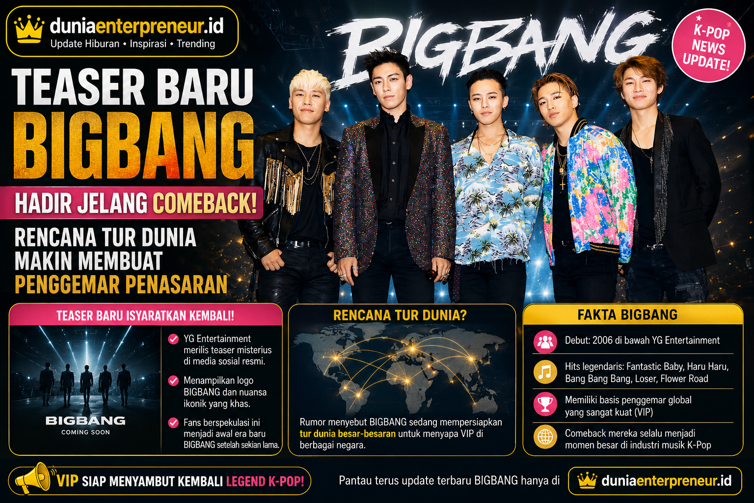 Teaser Baru BIGBANG Hadir Jelang Comeback, Rencana Tur Dunia Makin Membuat Penggemar Penasaran