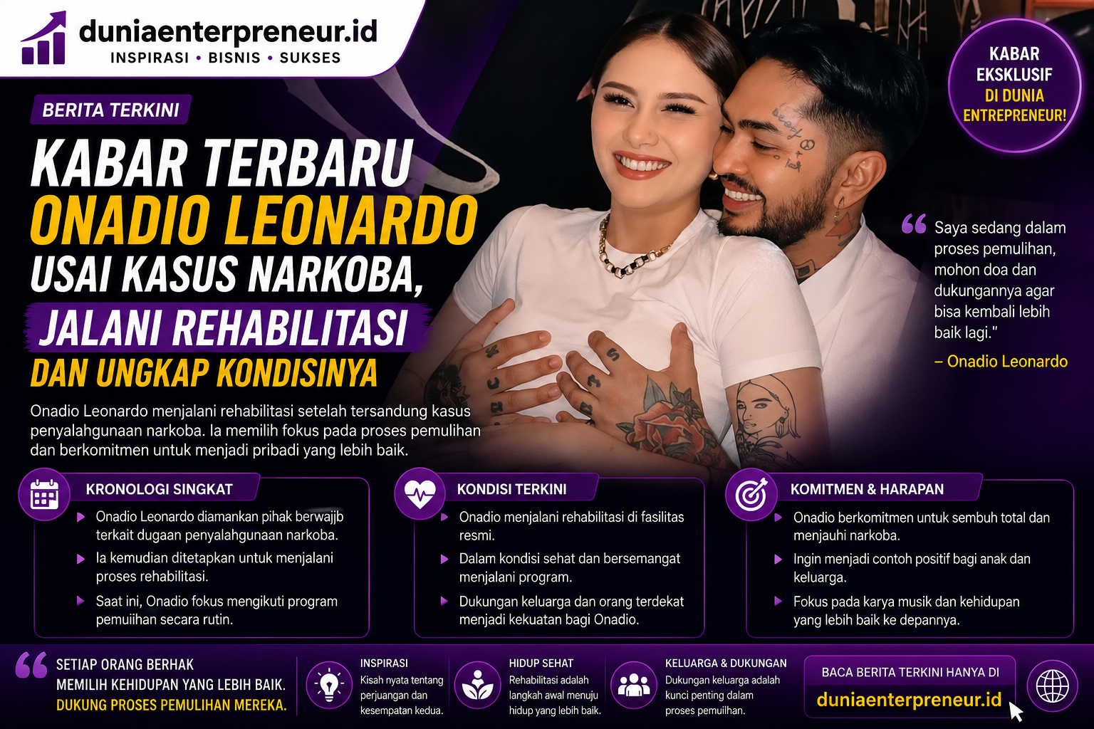 Kabar Terbaru Onadio Leonardo Usai Kasus Narkoba, Jalani Rehabilitasi dan Ungkap Kondisinya