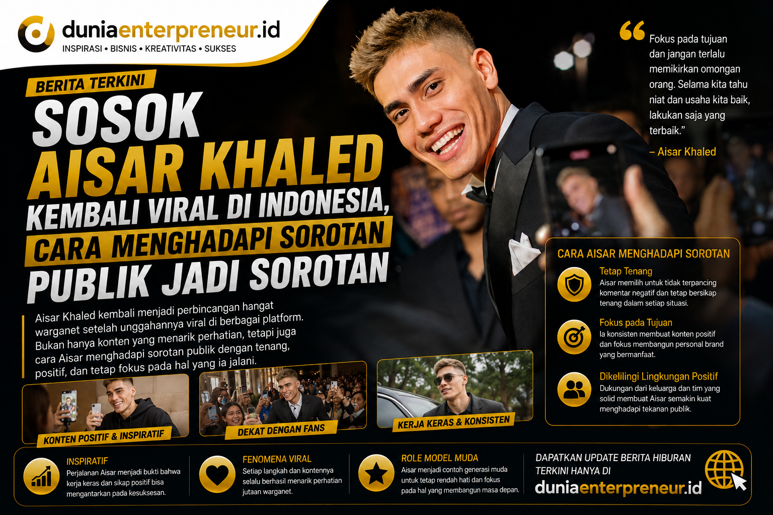 Sosok Aisar Khaled Kembali Viral di Indonesia, Cara Menghadapi Sorotan Publik Jadi Sorotan