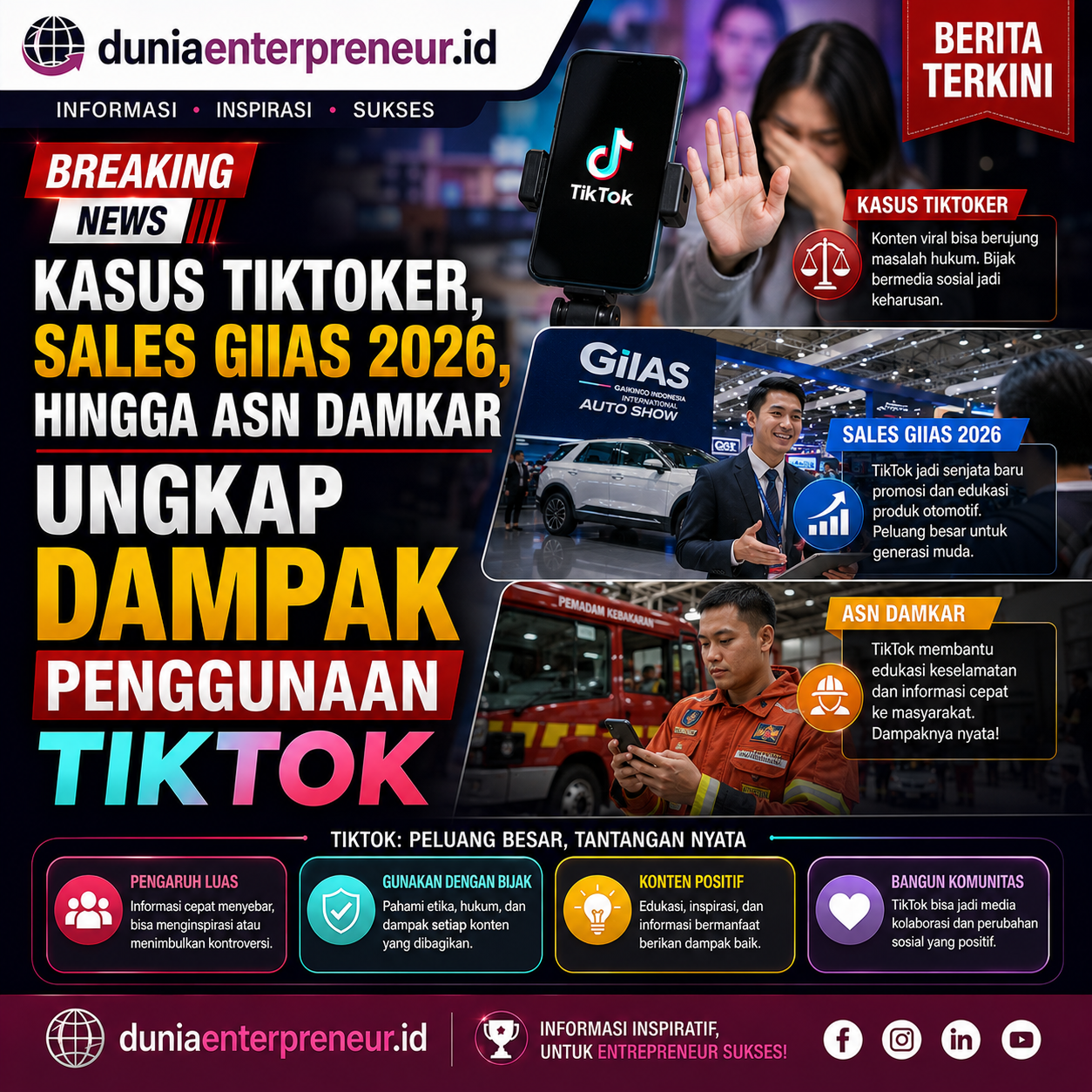 Kasus TikToker, Sales GIIAS 2026, hingga ASN Damkar Ungkap Dampak Penggunaan TikTok