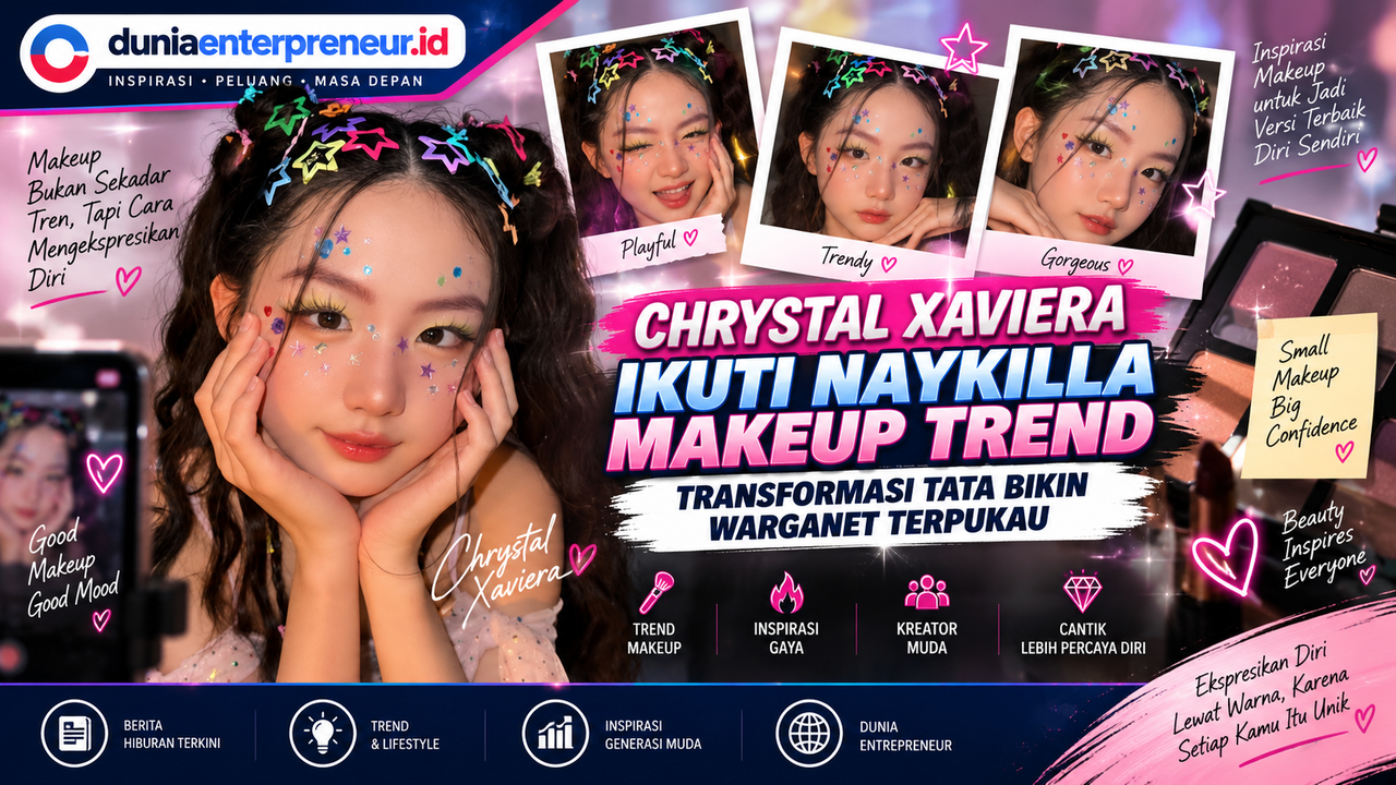 Chrystal Xaviera Ikuti Naykilla Makeup Trend, Transformasi Tata Bikin Warganet Terpukau