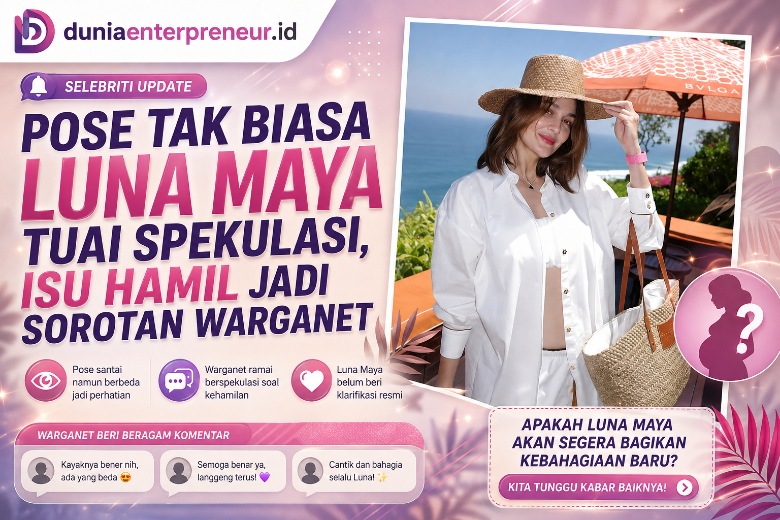 Pose Tak Biasa Luna Maya Tuai Spekulasi, Isu Hamil Jadi Sorotan Warganet