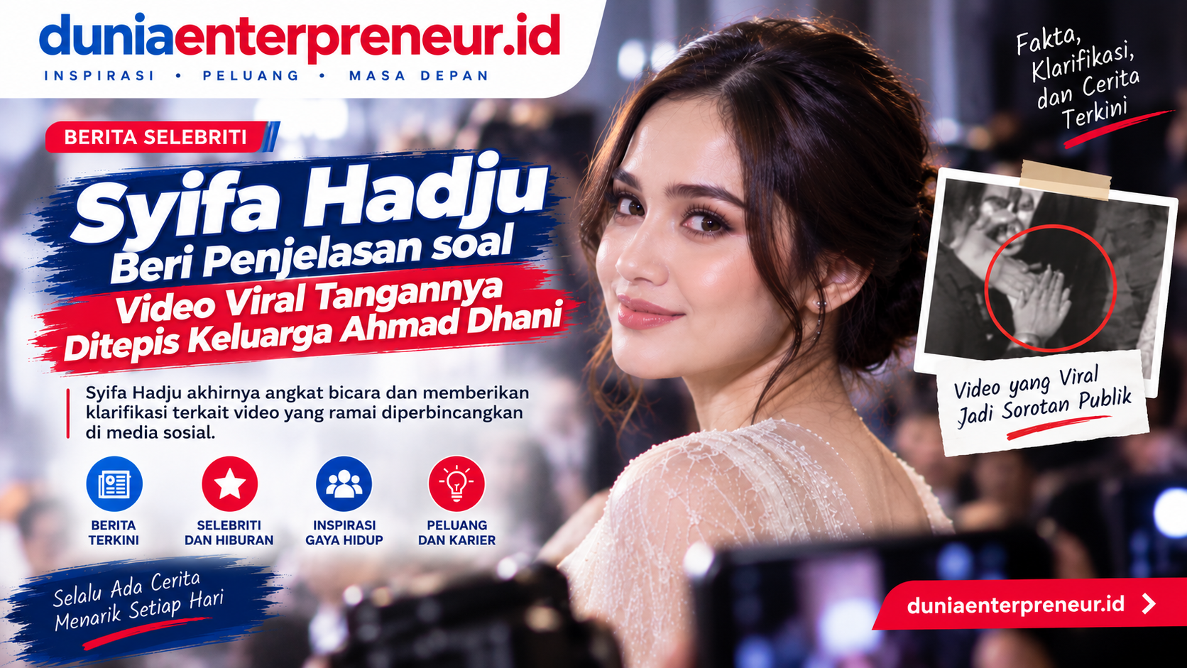 Syifa Hadju Beri Penjelasan soal Video Viral Tangannya Ditepis Keluarga Ahmad Dhani