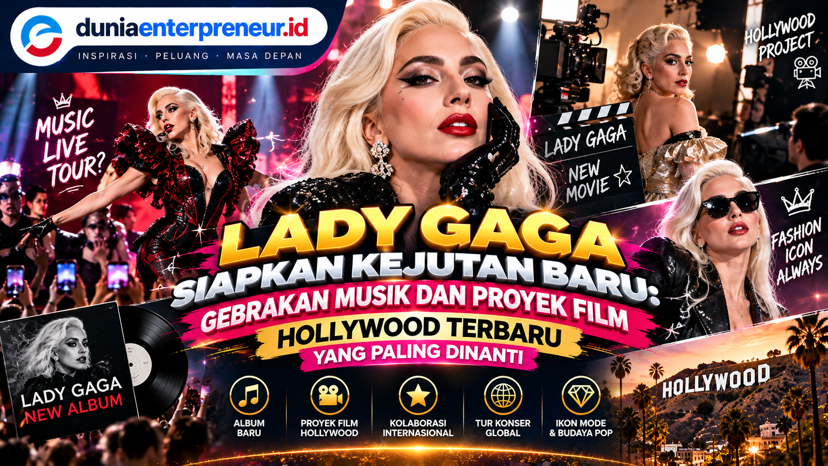 Lady Gaga Siapkan Kejutan Baru: Gebrakan Musik dan Proyek Film Hollywood Terbaru yang Paling Dinanti