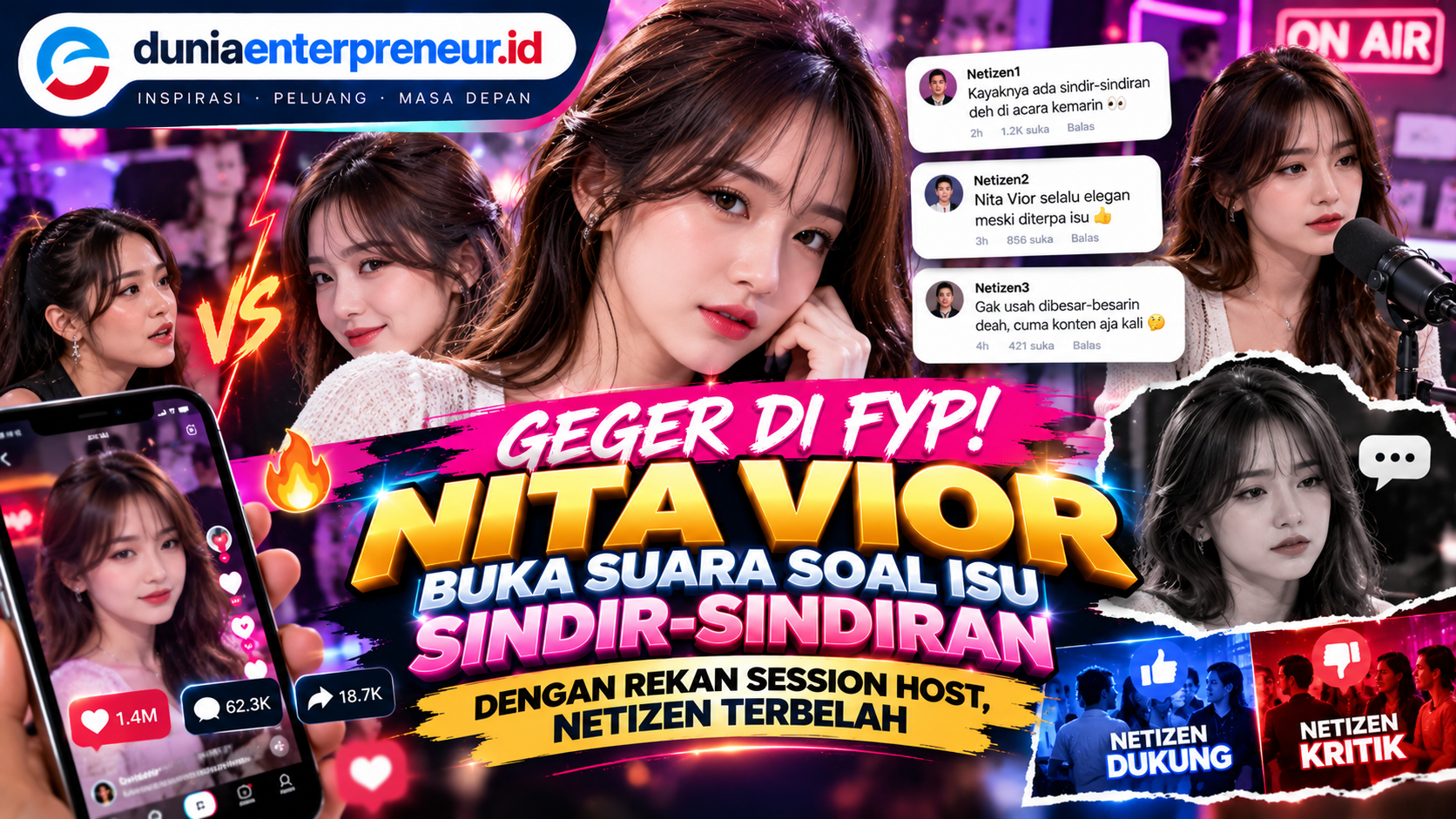 Geger di FYP! Nita Vior Buka Suara Soal Isu Sindir-Sindiran dengan Rekan Session Host, Netizen Terbelah