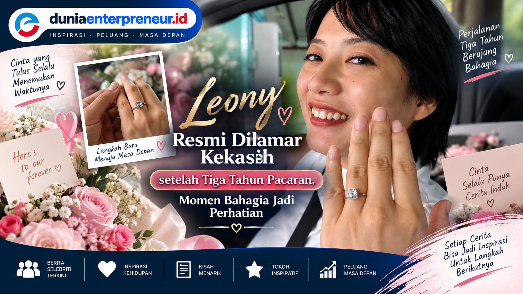 Leony Resmi Dilamar Kekasih setelah Tiga Tahun Pacaran, Momen Bahagia Jadi Perhatian