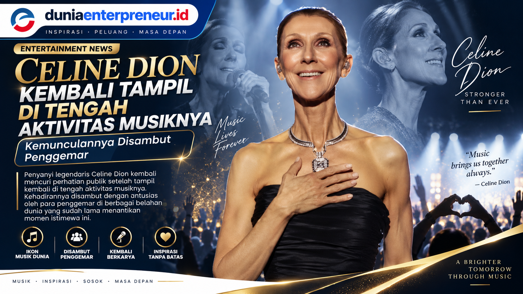 Celine Dion Kembali Tampil di Tengah Aktivitas Musiknya, Kemunculannya Disambut Penggemar