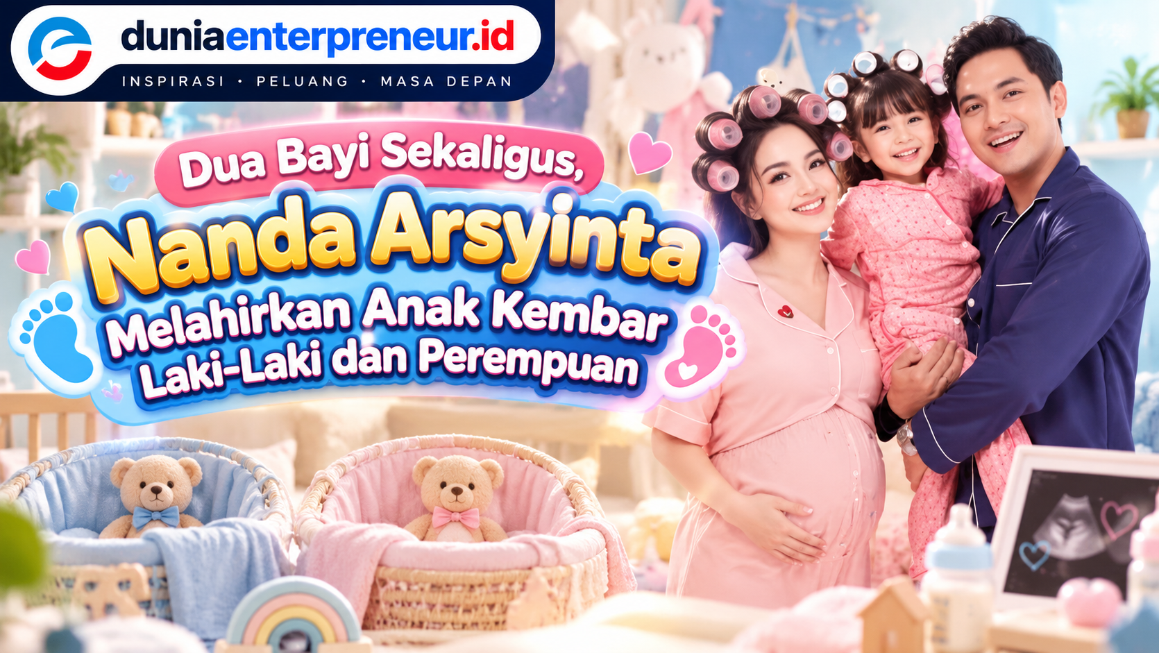 Dua Bayi Sekaligus, Nanda Arsyinta Melahirkan Anak Kembar Laki-Laki dan Perempuan