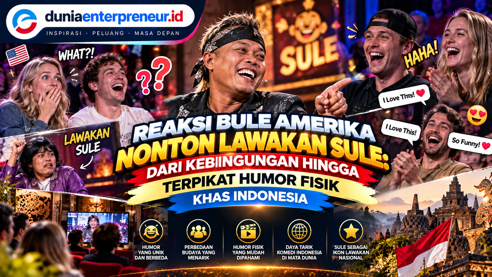 Reaksi Bule Amerika Nonton Lawakan Sule: Dari Kebingungan Hingga Terpikat Humor Fisik Khas Indonesia