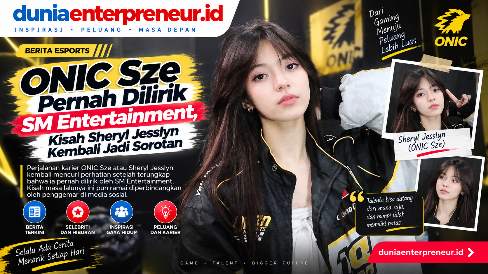 ONIC Sze Pernah Dilirik SM Entertainment, Kisah Sheryl Jesslyn Kembali Jadi Sorotan
