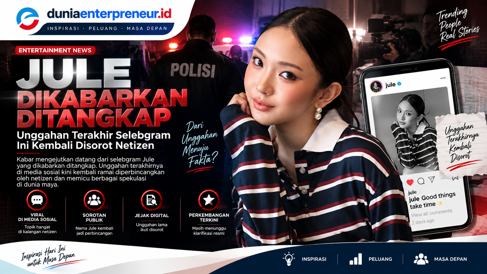 Jule Dikabarkan Ditangkap, Unggahan Terakhir Selebgram Ini Kembali Disorot Netizen