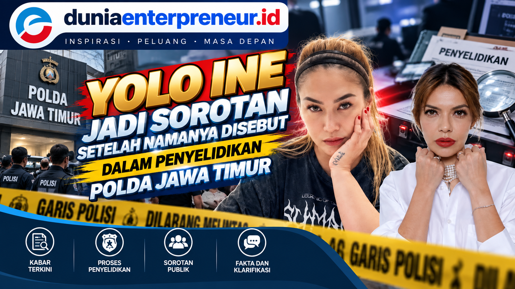 Yolo Ine Jadi Sorotan Setelah Namanya Disebut dalam Penyelidikan Polda Jawa Timur