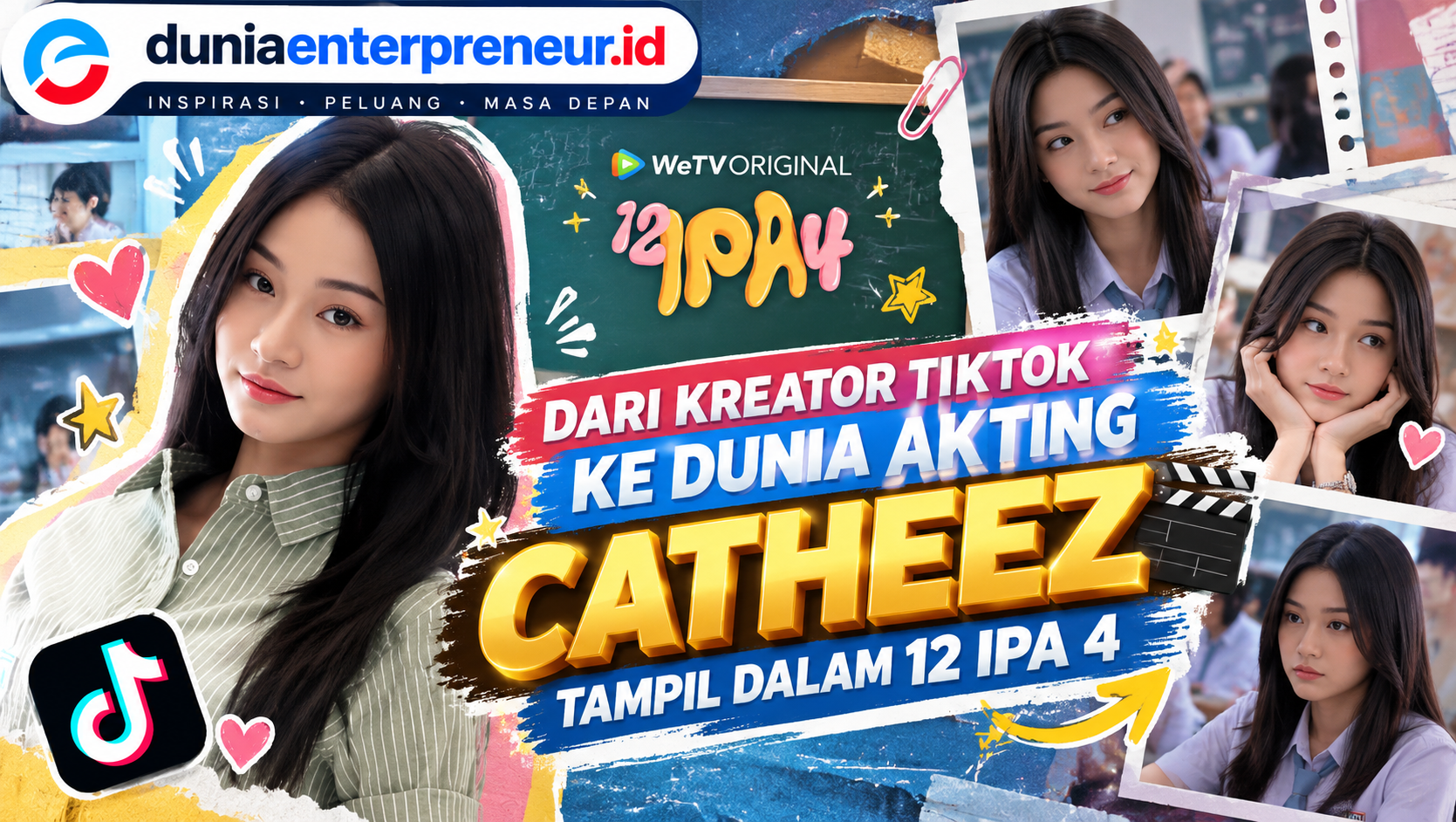 Dari Kreator TikTok ke Dunia Akting, Catheez Tampil dalam 12 IPA 4