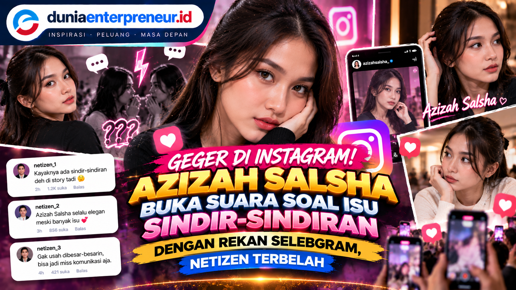Geger di Instagram! Azizah Salsha Buka Suara Soal Isu Sindir-Sindiran dengan Rekan Selebgram, Netizen Terbelah