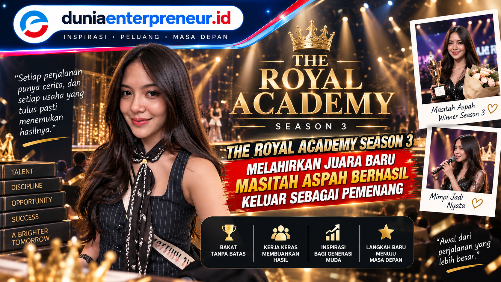 The Royal Academy Season 3 Melahirkan Juara Baru, Masitah Aspah Berhasil Keluar sebagai Pemenang