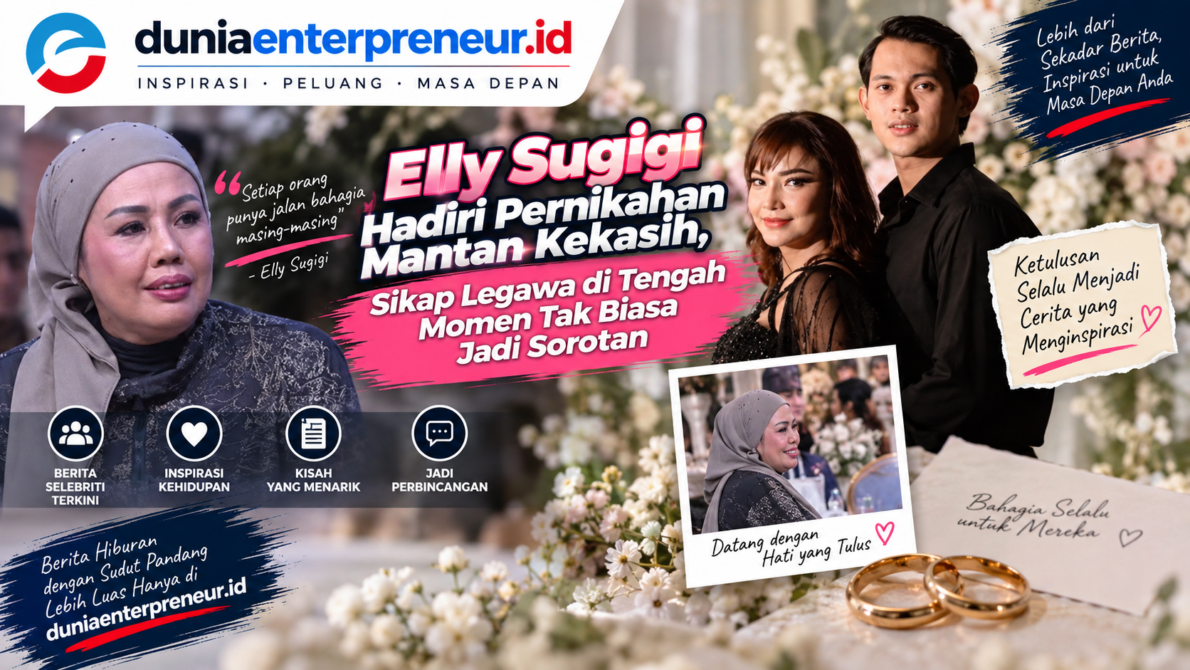 Elly Sugigi Hadiri Pernikahan Mantan Kekasih, Sikap Legawa di Tengah Momen Tak Biasa Jadi Sorotan