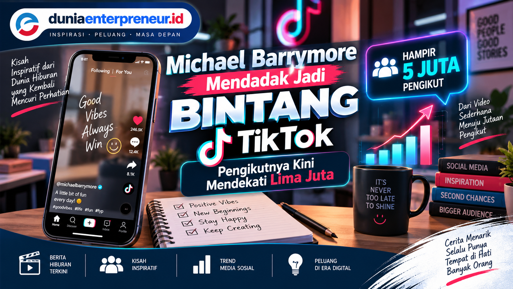 Michael Barrymore Mendadak Jadi Bintang TikTok, Pengikutnya Kini Mendekati Lima Juta