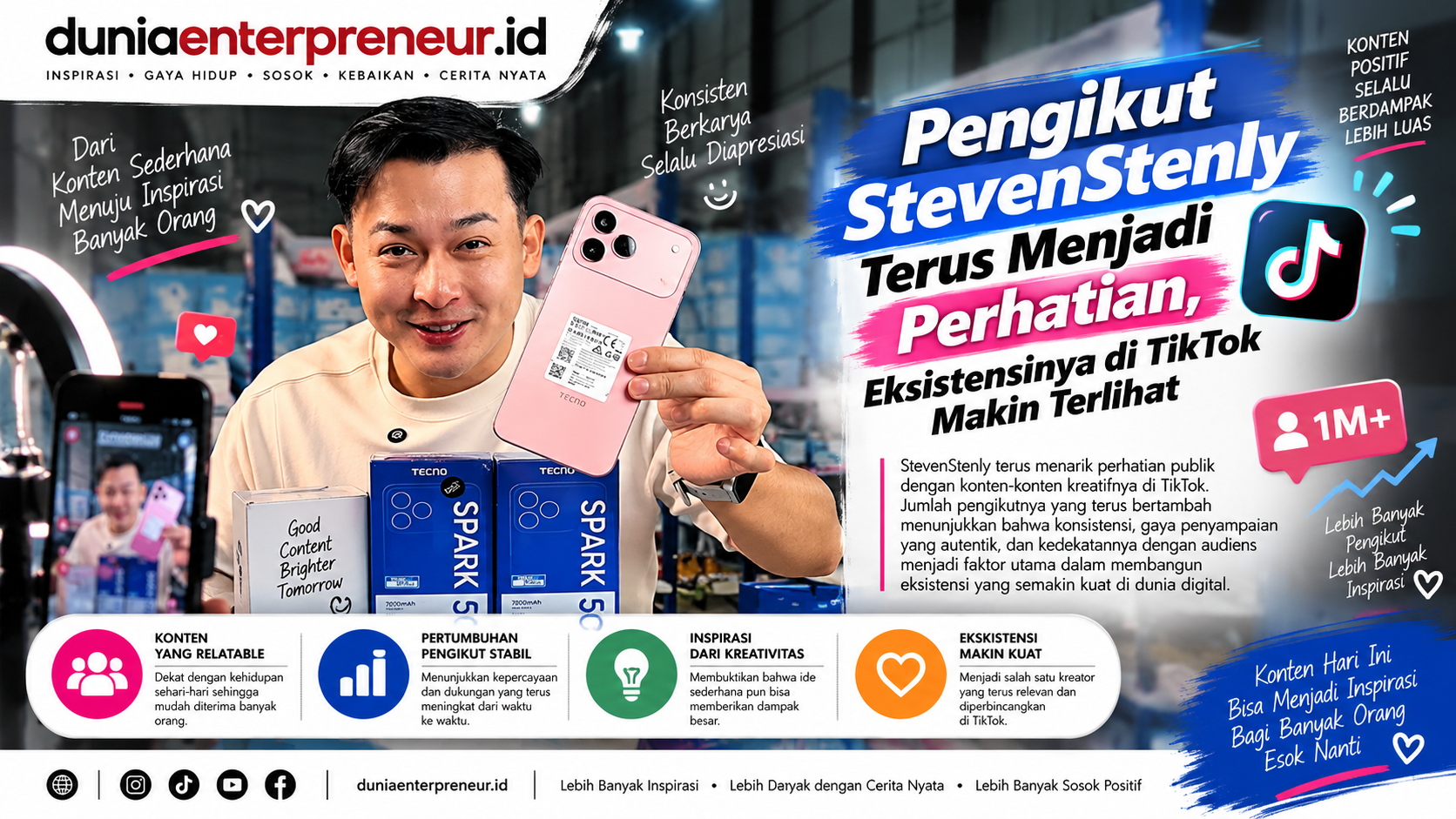 Pengikut StevenStenly Terus Menjadi Perhatian, Eksistensinya di TikTok Makin Terlihat