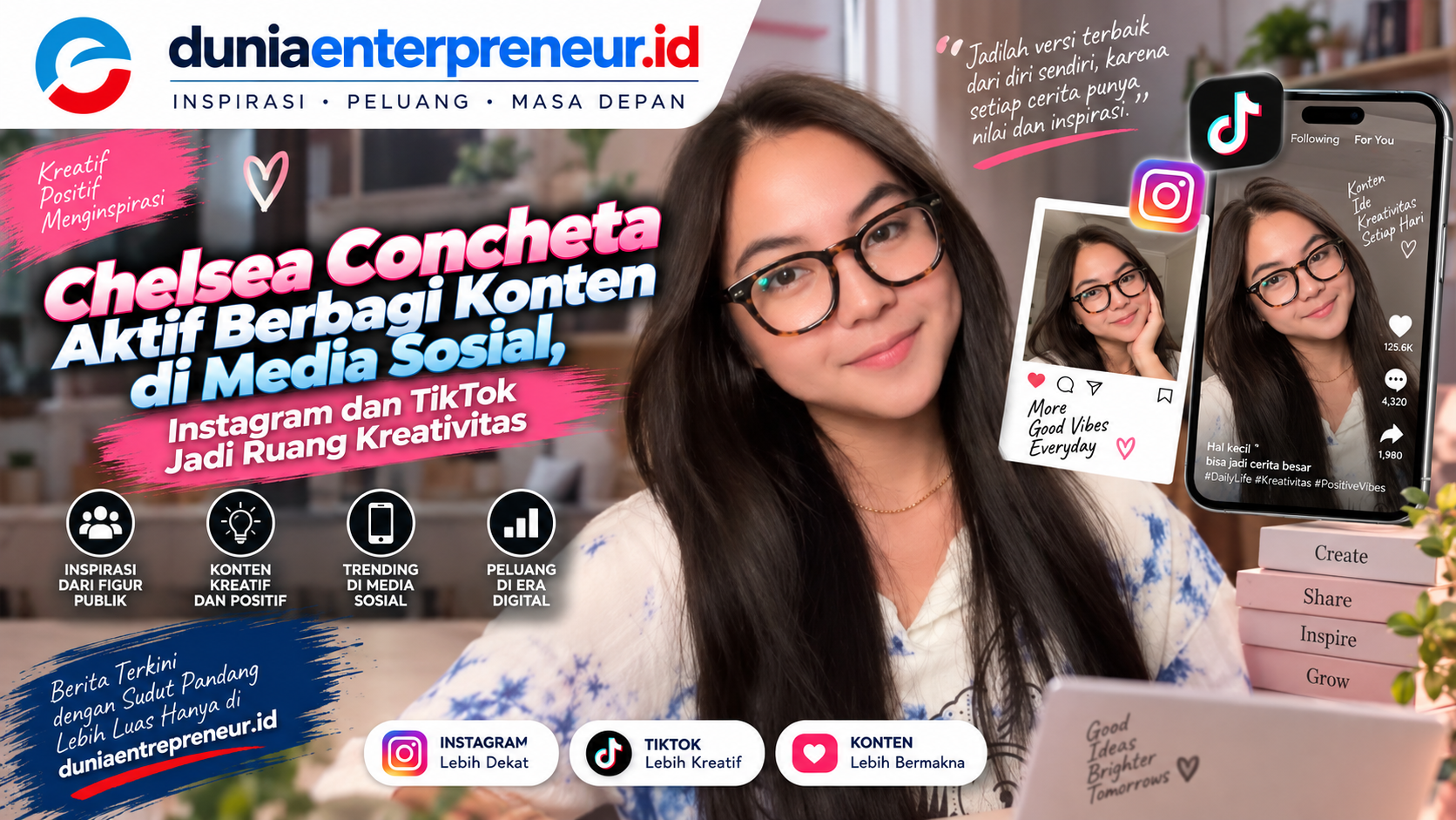 Chelsea Concheta Aktif Berbagi Konten di Media Sosial, Instagram dan TikTok Jadi Ruang Kreativitas