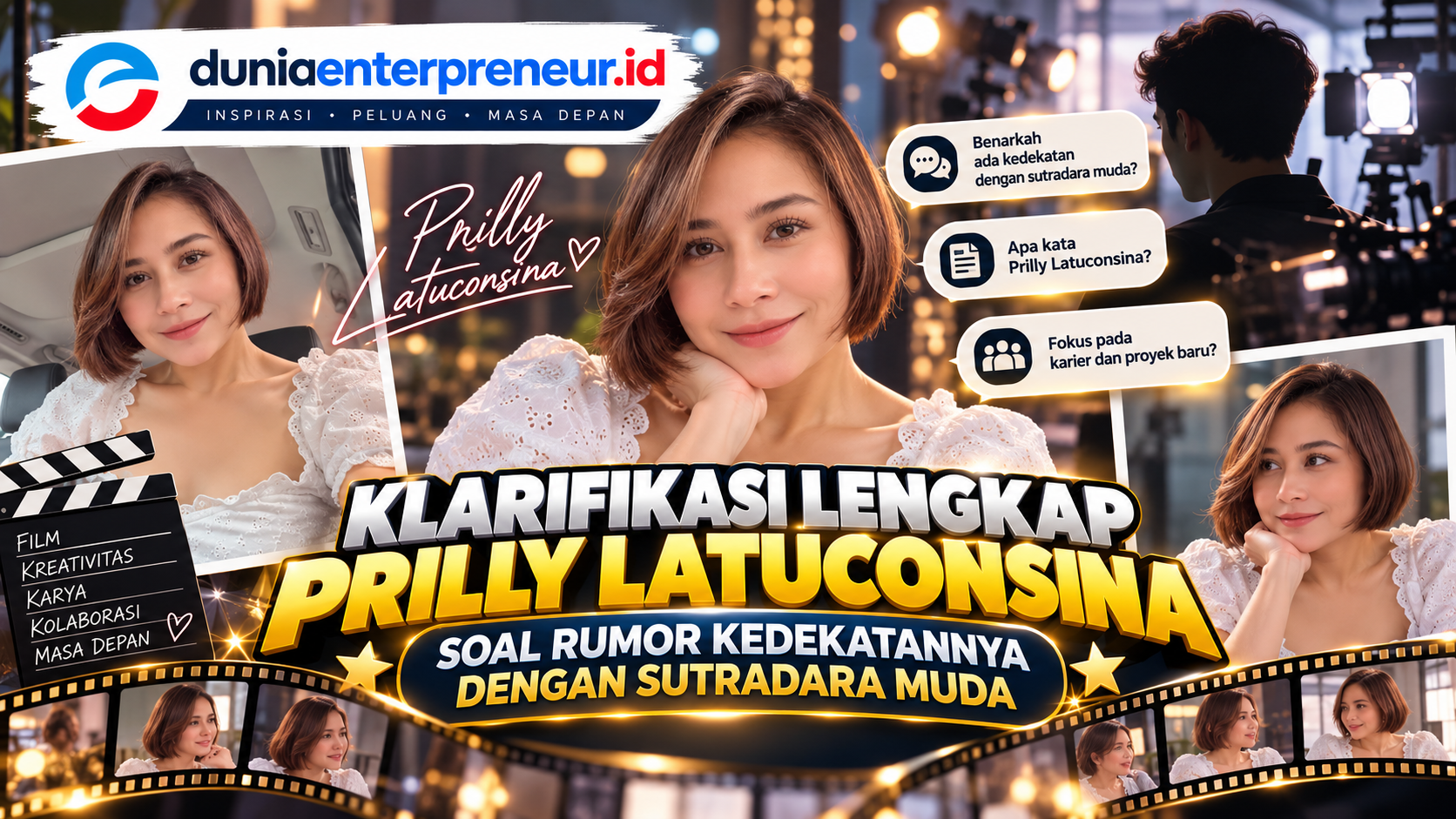 Klarifikasi Lengkap Prilly Latuconsina Soal Rumor Kedekatannya dengan Sutradara Muda