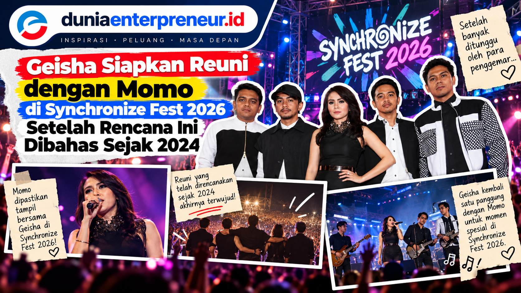 Geisha Siapkan Reuni dengan Momo di Synchronize Fest 2026 Setelah Rencana Ini Dibahas Sejak 2024