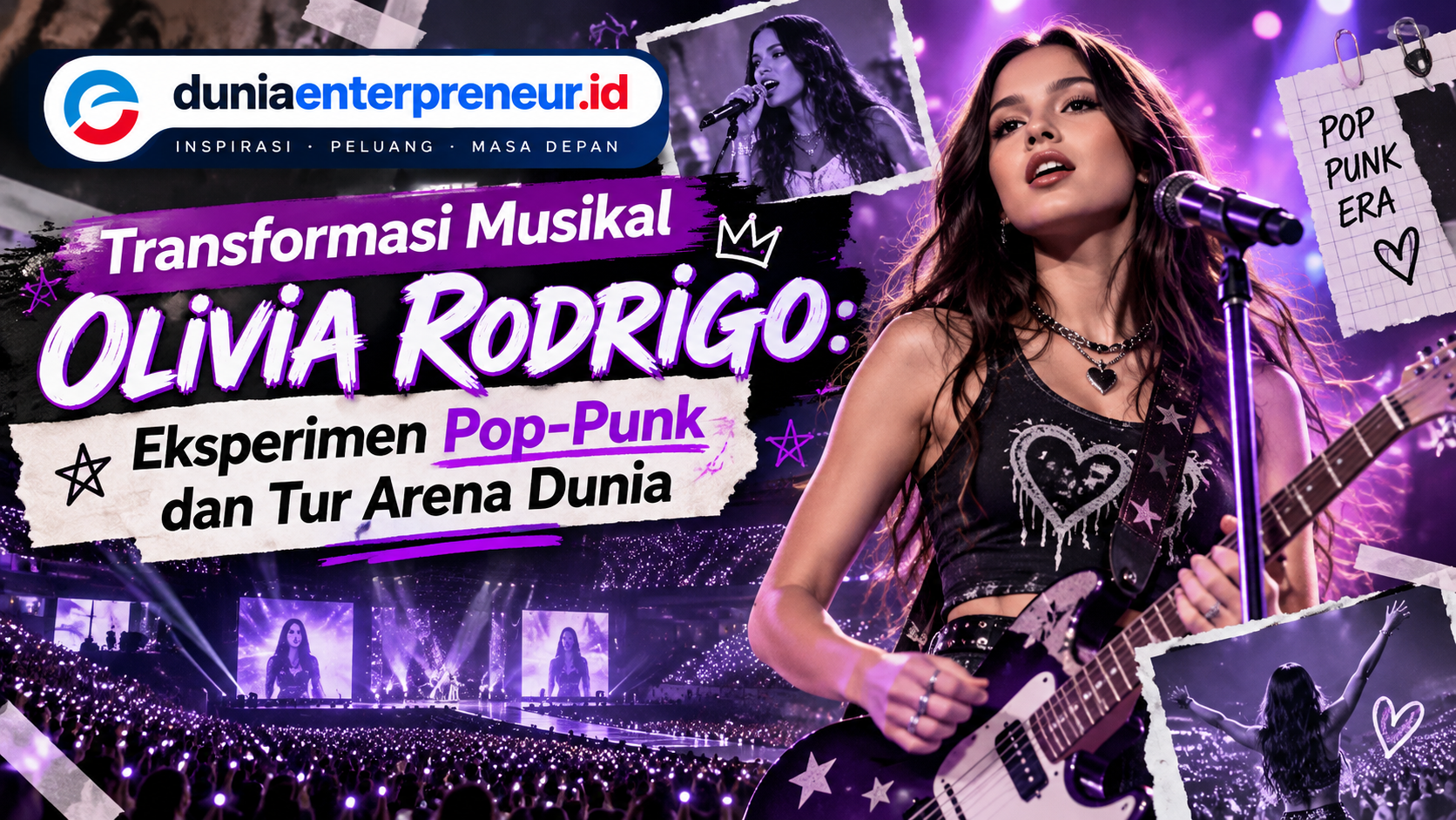 Transformasi Musikal Olivia Rodrigo: Eksperimen Pop-Punk dan Tur Arena Dunia