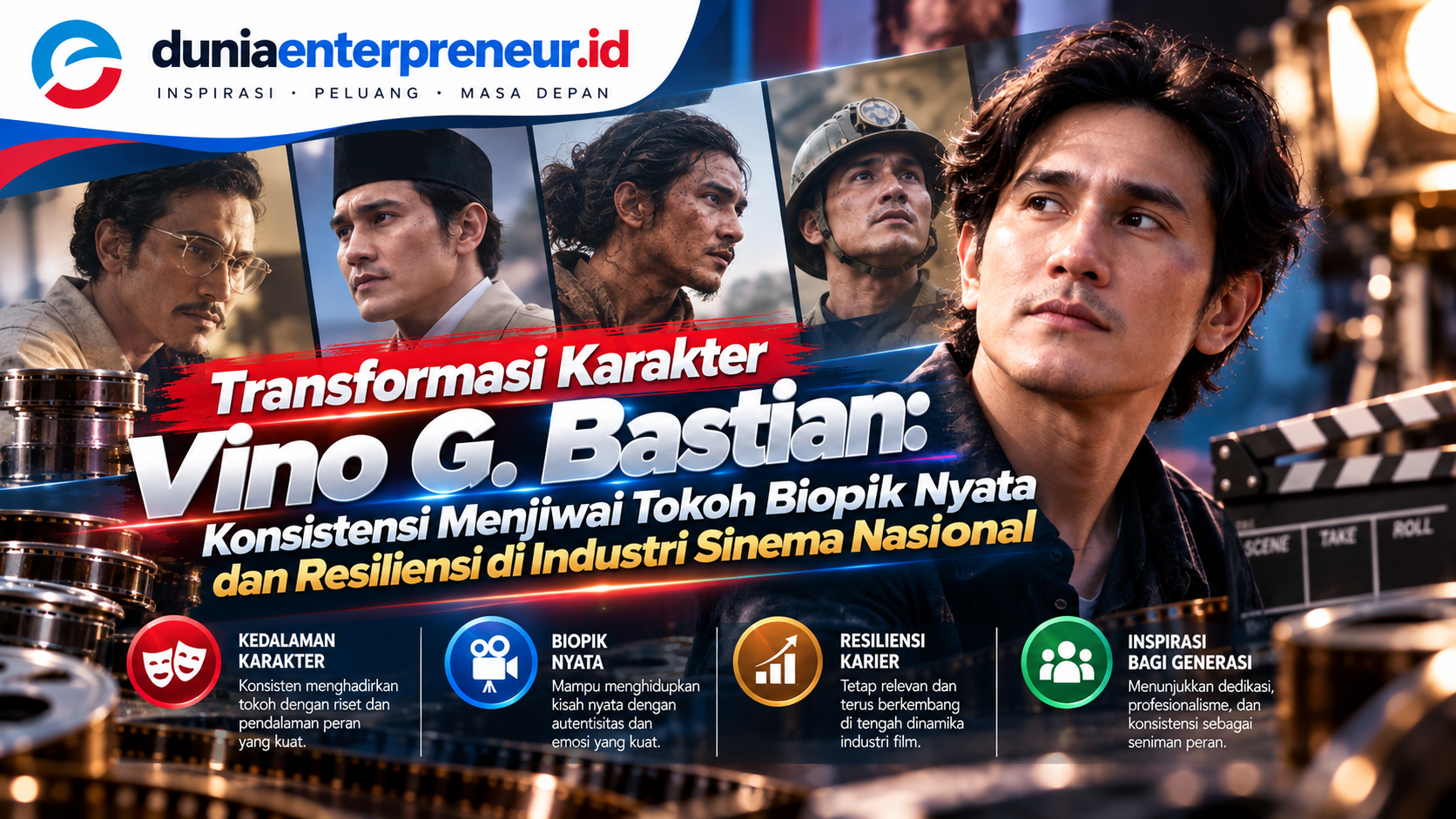 Transformasi Karakter Vino G. Bastian: Konsistensi Menjiwai Tokoh Biopik Nyata dan Resiliensi di Industri Sinema Nasional