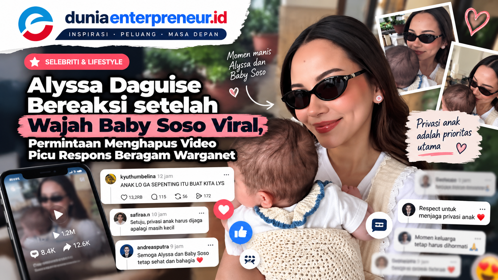 Alyssa Daguise Bereaksi setelah Wajah Baby Soso Viral, Permintaan Menghapus Video Picu Respons Beragam Warganet