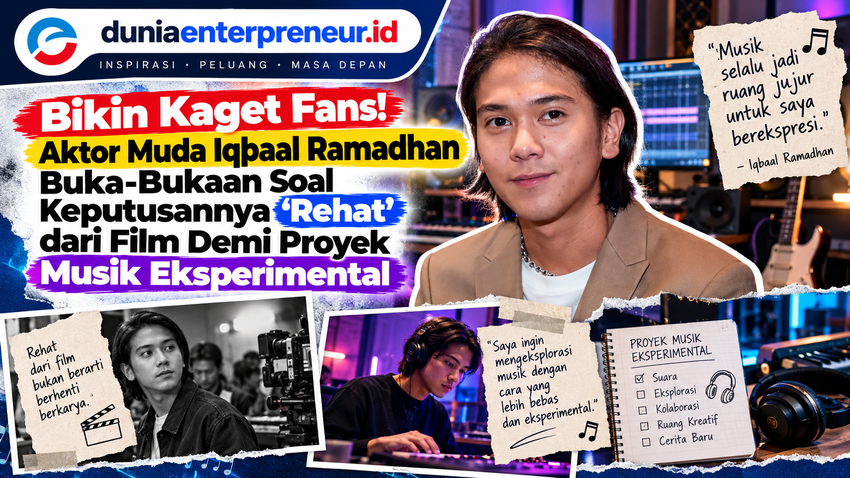 Bikin Kaget Fans! Aktor Muda Iqbaal Ramadhan Buka-Bukaan Soal Keputusannya ‘Rehat’ dari Film Demi Proyek Musik Eksperimental