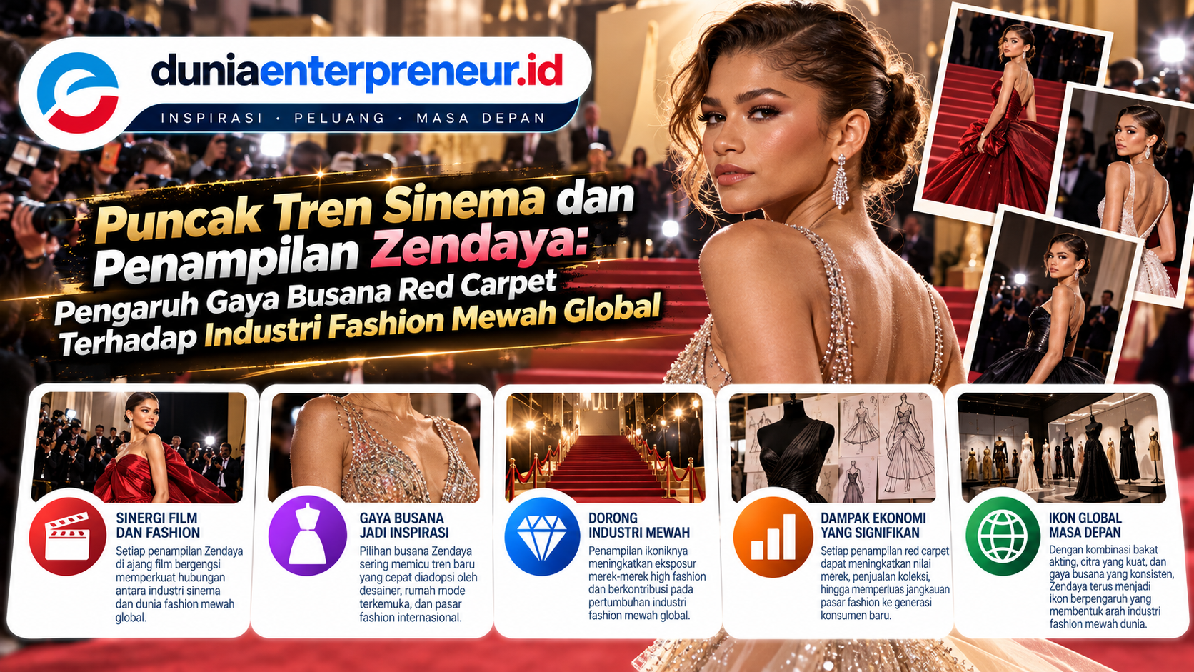 Puncak Tren Sinema dan Penampilan Zendaya: Pengaruh Gaya Busana Red Carpet terhadap Industri Fashion Mewah Global