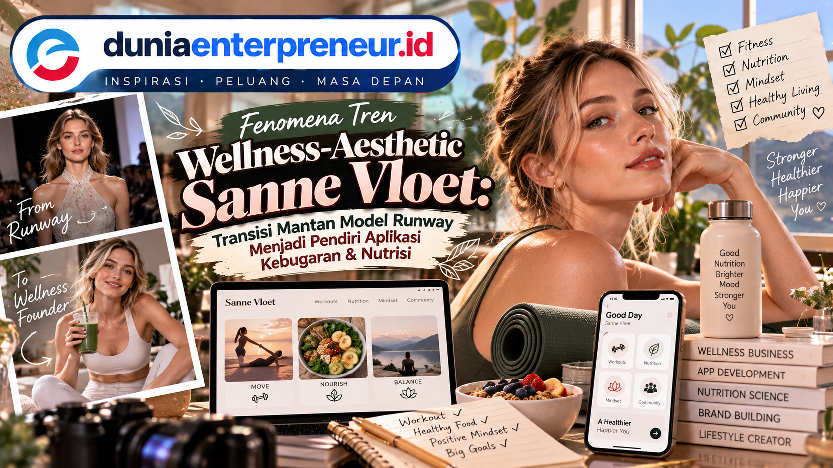 Fenomena Tren Wellness-Aesthetic Sanne Vloet: Dari Model Runway Menjadi Pendiri Aplikasi Kebugaran dan Nutrisi