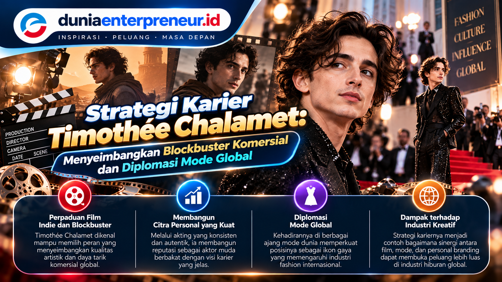 Strategi Karier Timothée Chalamet: Menyeimbangkan Blockbuster Komersial dan Diplomasi Mode Global