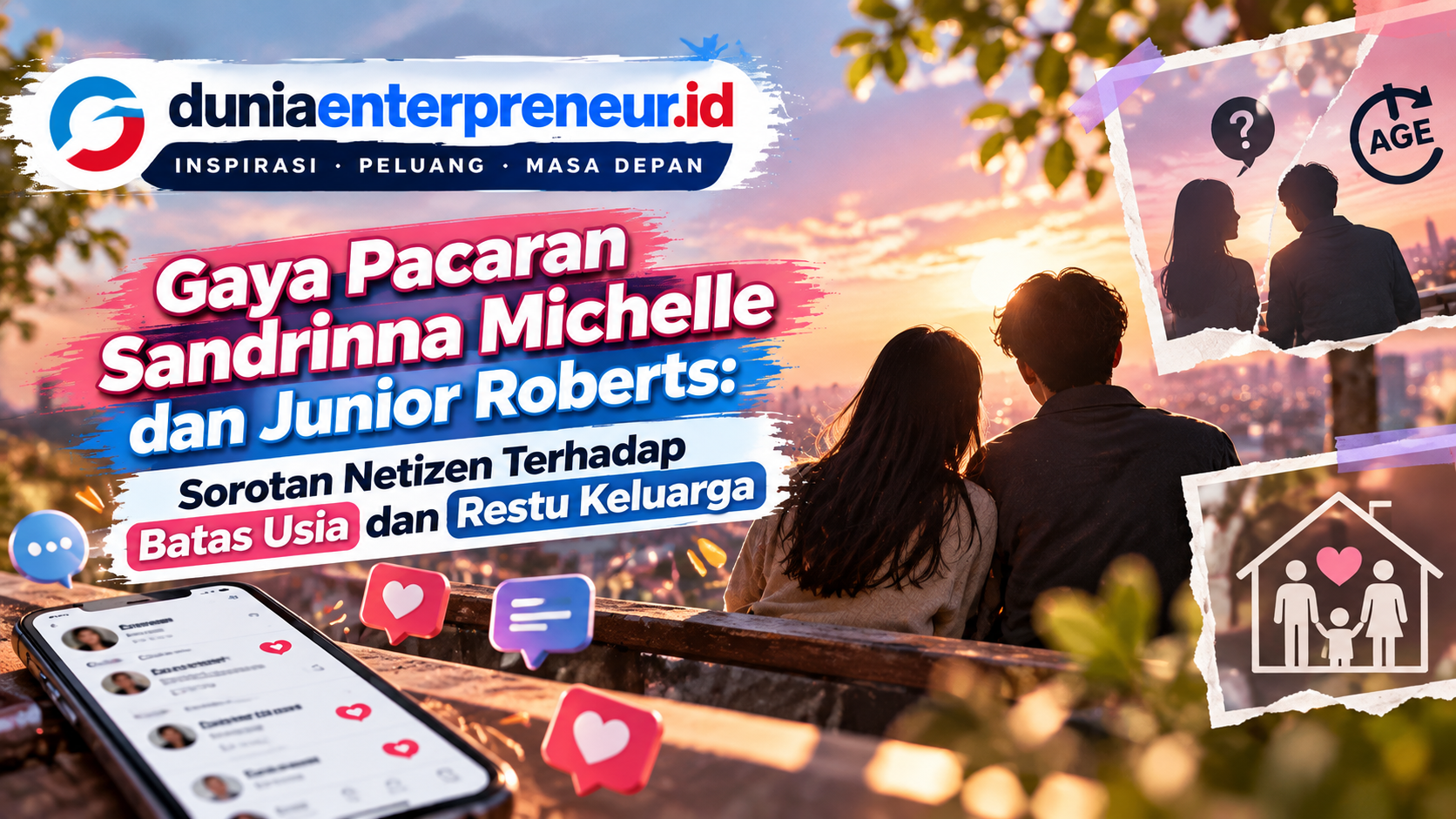 Gaya Pacaran Sandrinna Michelle dan Junior Roberts: Sorotan Netizen Terhadap Batas Usia dan Restu Keluarga