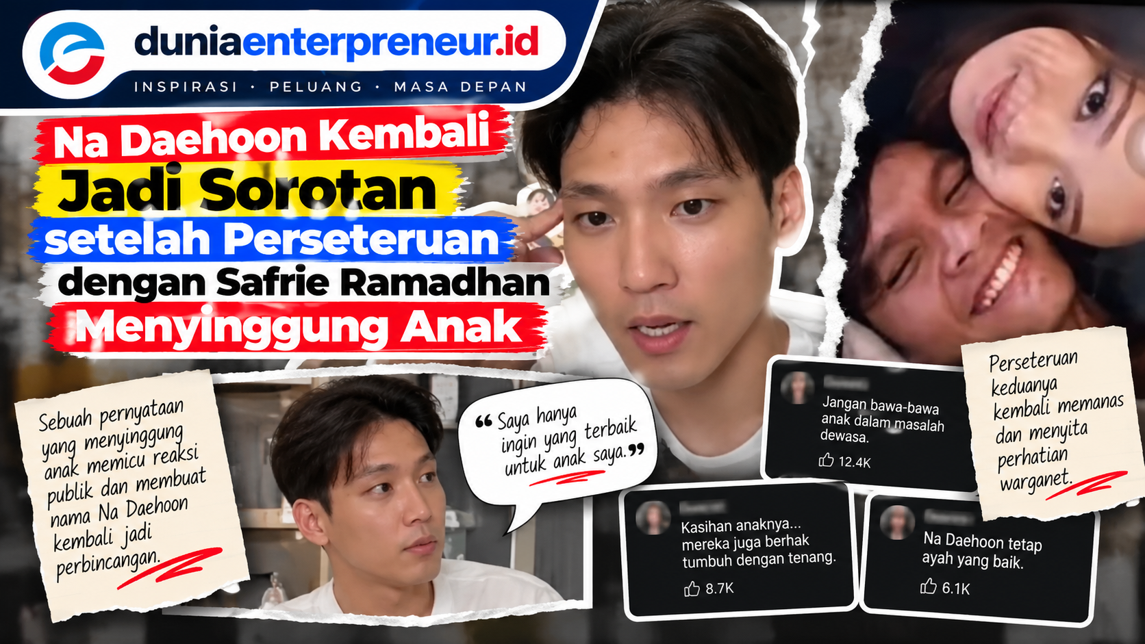Na Daehoon Kembali Jadi Sorotan setelah Perseteruan dengan Safrie Ramadhan Menyinggung Anak
