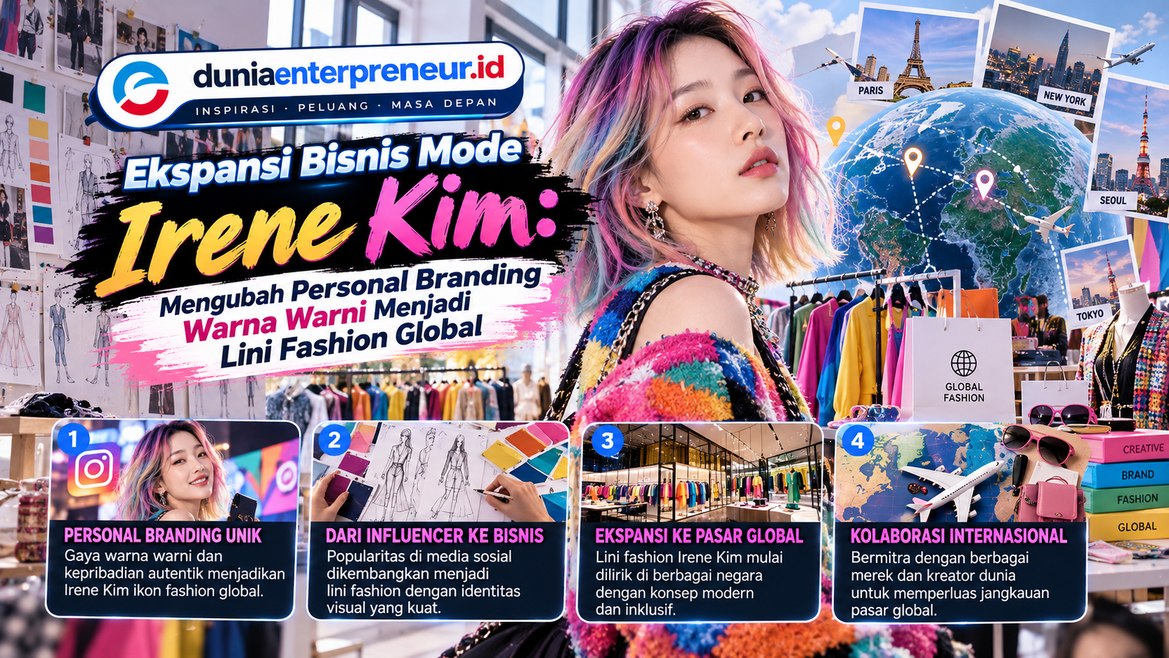 Irene Kim Mengembangkan Personal Branding Ceria sebagai Inspirasi Bisnis Fashion Global