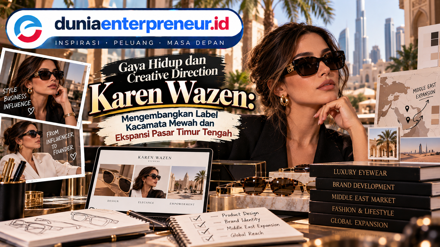 Gaya Hidup dan Creative Direction Karen Wazen: Mengembangkan Label Kacamata Mewah dan Ekspansi Pasar Timur Tengah
