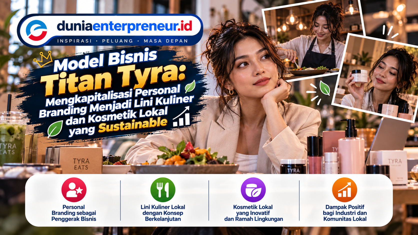 Model Bisnis Titan Tyra: Mengkapitalisasi Personal Branding Menjadi Lini Kuliner dan Kosmetik Lokal yang Sustainable