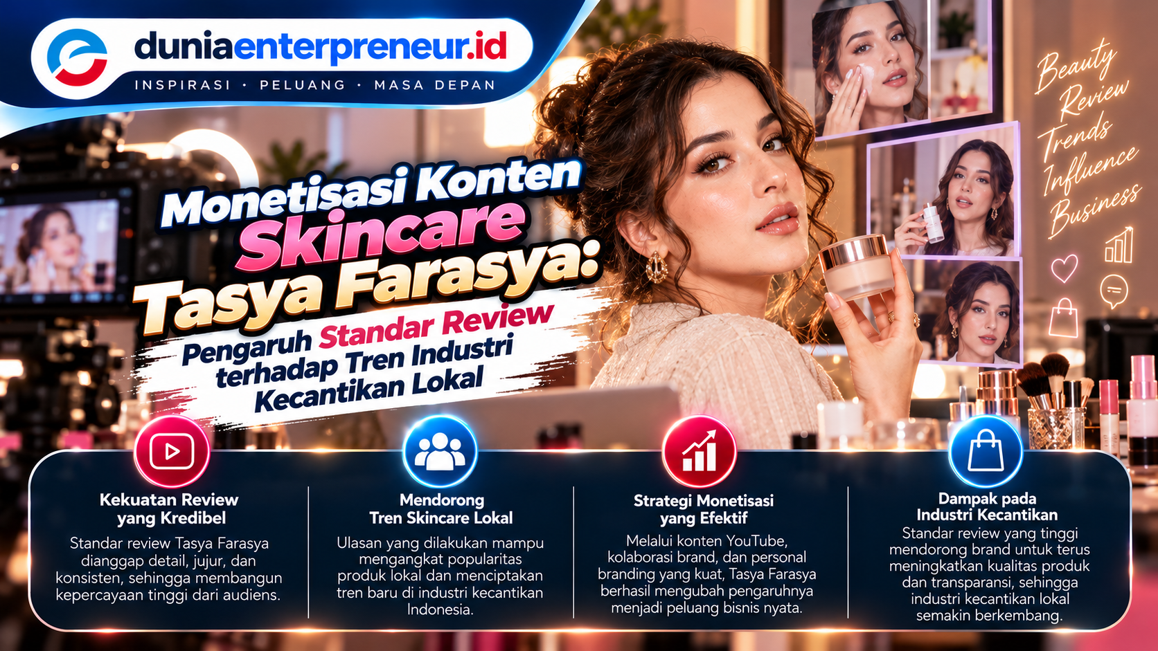 Monetisasi Konten Skincare Tasya Farasya: Pengaruh Standar Review terhadap Tren Industri Kecantikan Lokal