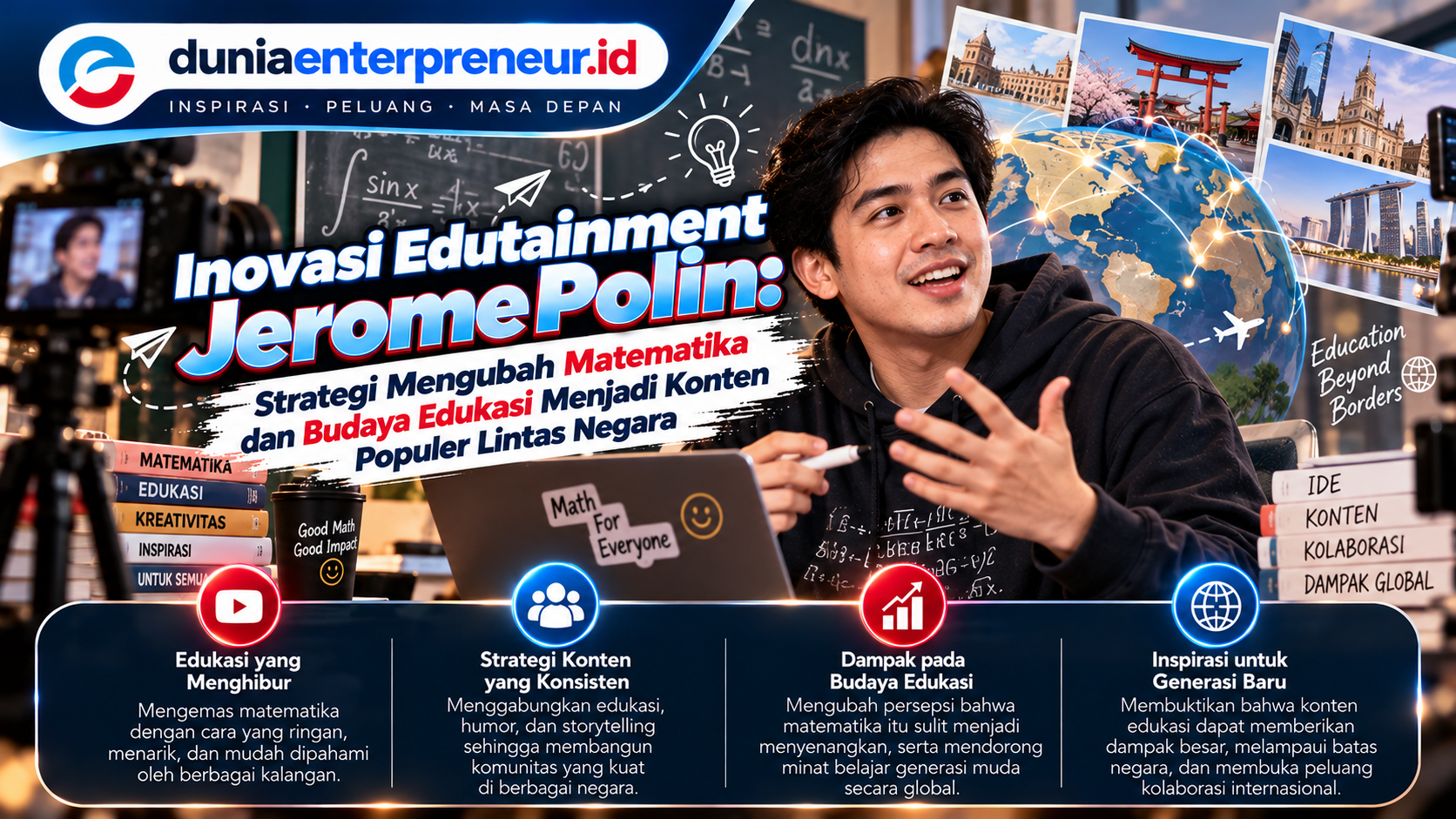 Inovasi Edutainment Jerome Polin: Strategi Mengubah Matematika dan Budaya Edukasi Menjadi Konten Populer Lintas Negara