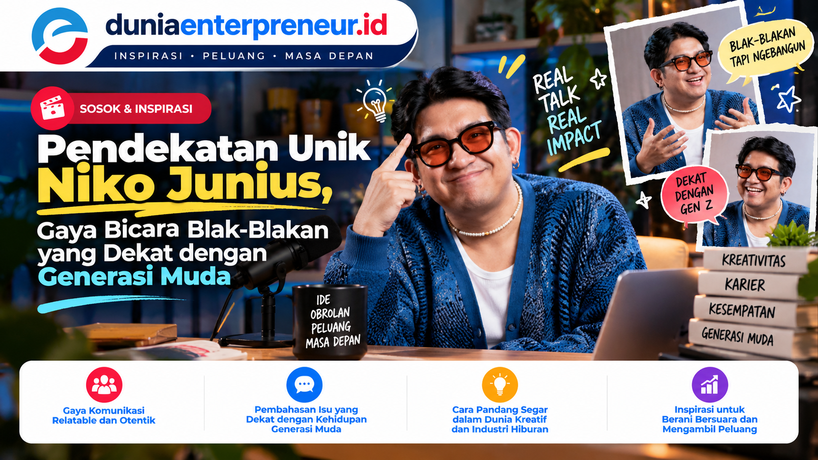 Pendekatan Unik Niko Junius, Gaya Bicara Blak-Blakan yang Dekat dengan Generasi Muda