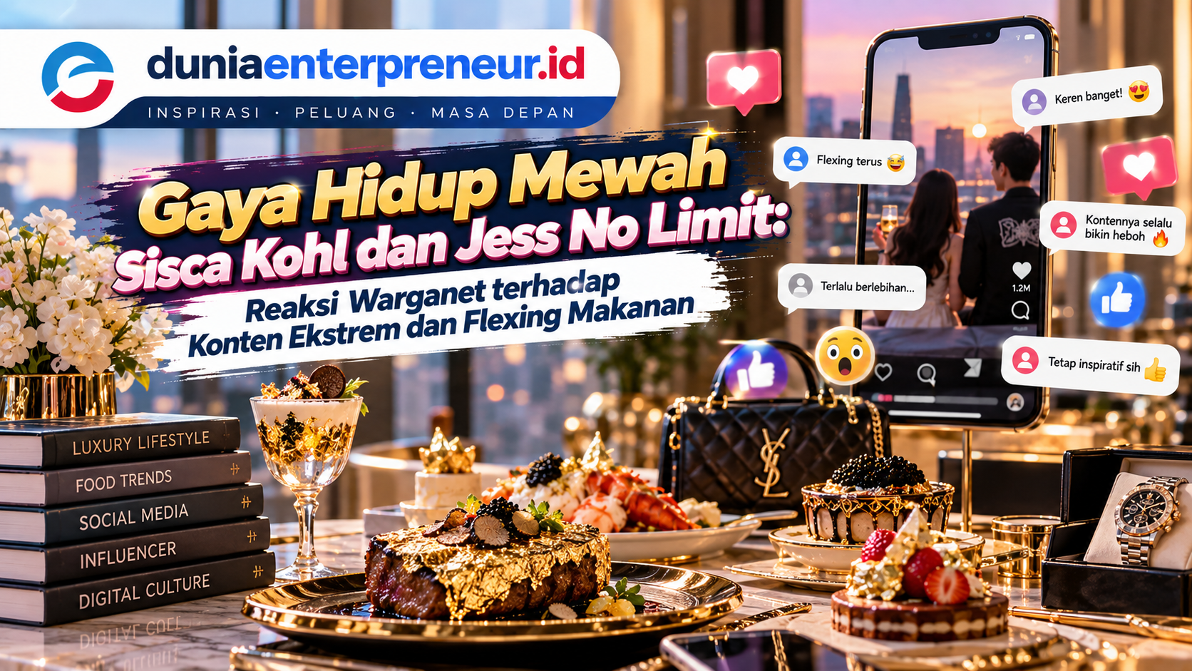 Gaya Hidup Mewah Sisca Kohl dan Jess No Limit: Reaksi Warganet terhadap Konten Ekstrem dan Flexing Makanan