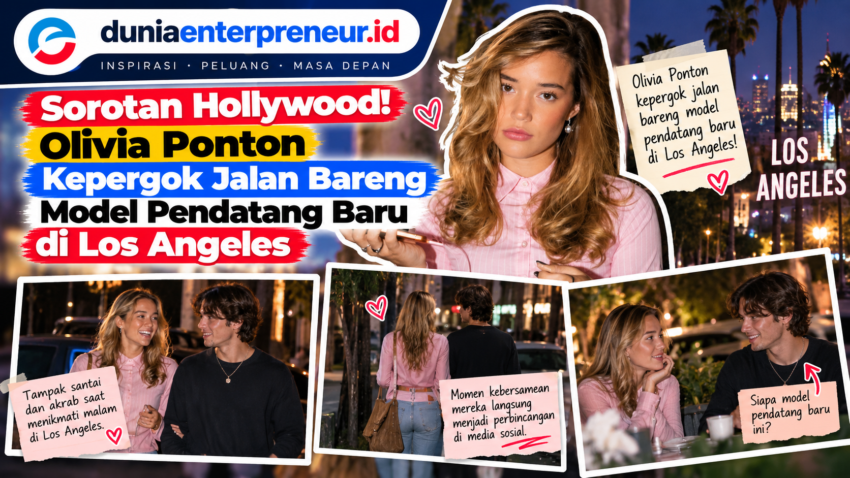 Sorotan Hollywood! Olivia Ponton Kepergok Jalan Bareng Model Pendatang Baru di Los Angeles