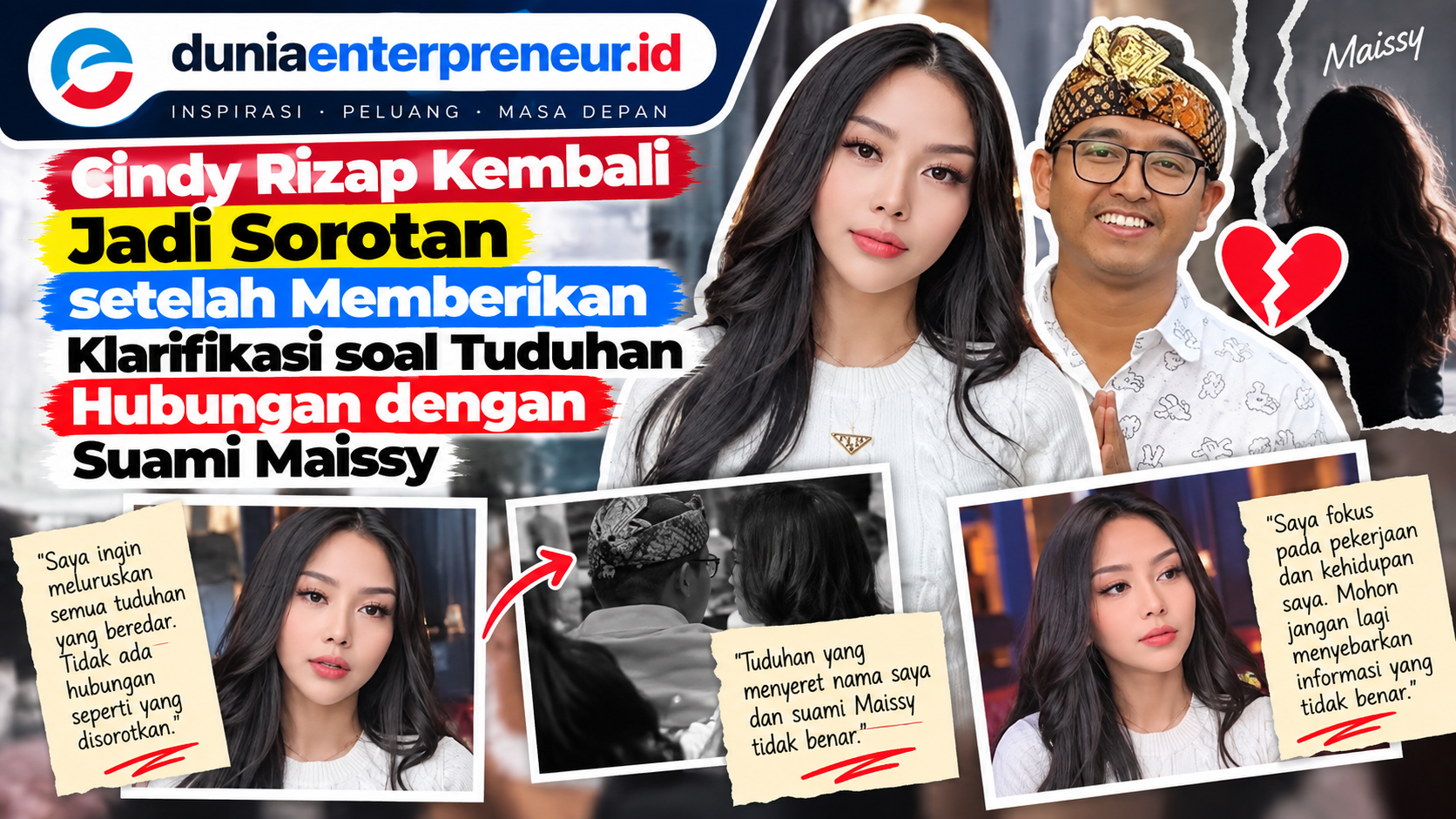 Cindy Rizap Kembali Jadi Sorotan setelah Memberikan Klarifikasi soal Tuduhan Hubungan dengan Suami Maissy