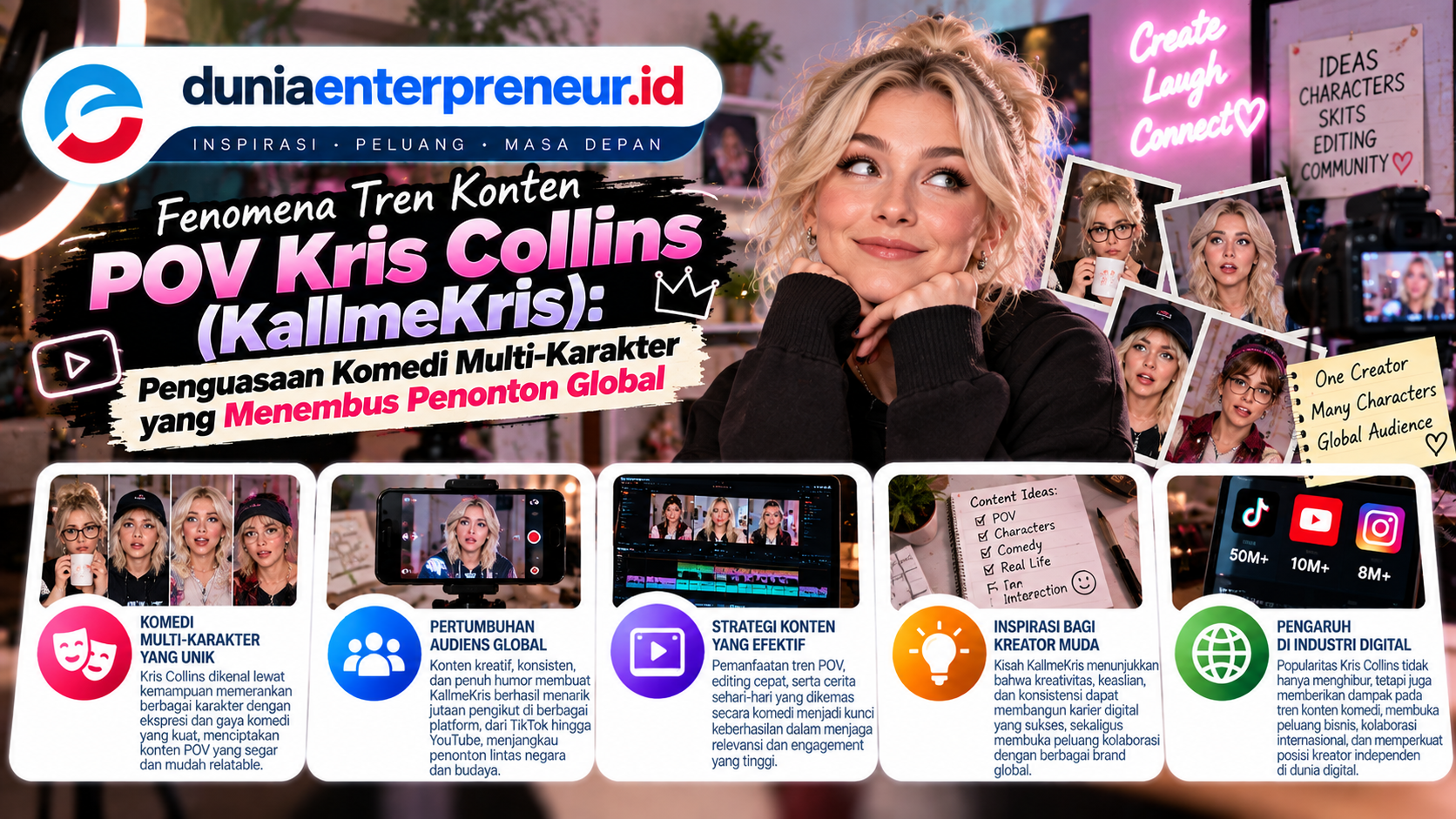 Kris Collins (KallmeKris): Tren Komedi Multi-Karakter yang Mendunia