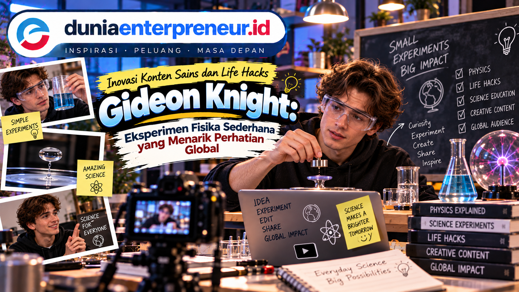 Inovasi Konten Sains dan Life Hacks Gideon Knight: Eksperimen Fisika Sederhana yang Menarik Perhatian Global