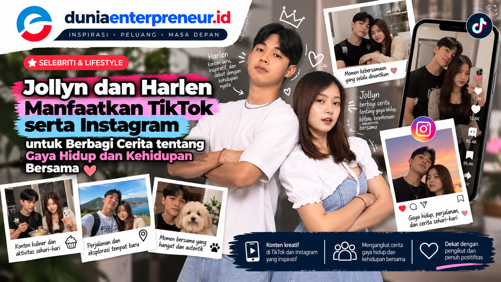 Jollyn dan Harlen Manfaatkan TikTok serta Instagram untuk Berbagi Cerita tentang Gaya Hidup dan Kehidupan Bersama
