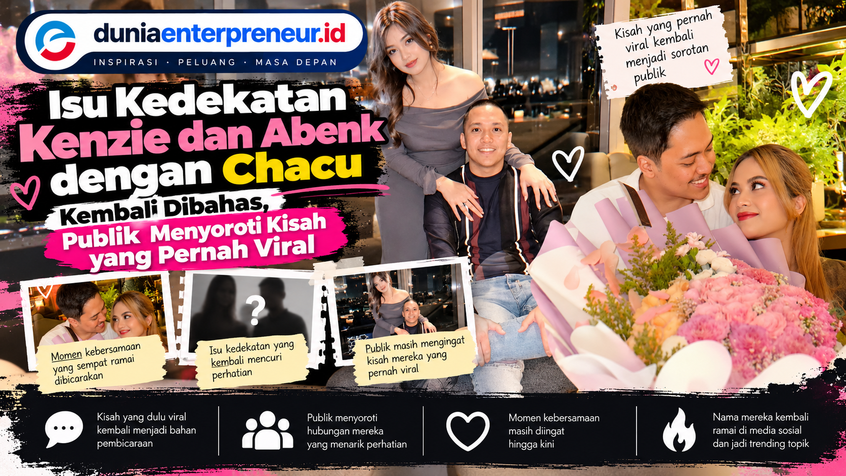 Isu Kedekatan Kenzie dan Abenk dengan Chacu Kembali Dibahas, Publik Menyoroti Kisah yang Pernah Viral